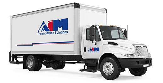 Illustrated depiction of Aim straight truck